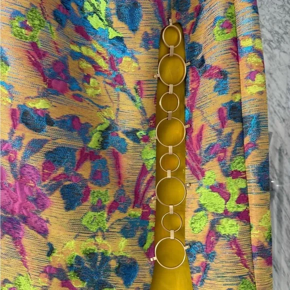 Cult Gaia “Celia” Jacquard Skirt – Bold Floral with ring accent detail size 2 - Picture 2 of 12